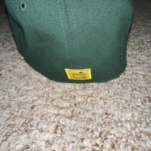 Mens Womens Masters Fitted Golf Hat S/M Green EUC - Picture 3 of 6